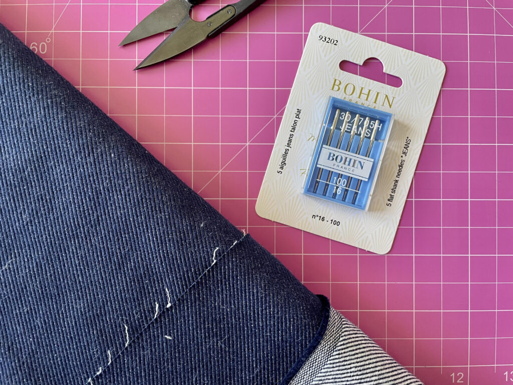 Aiguilles spéciales jean et denim pour machine à coudre, plus robustes pour tissu épais