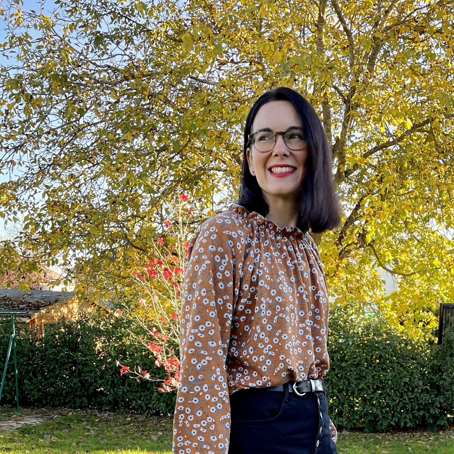 Blouse I AM Hesat cousée en viscose à motifs automnaux See You At Six, style féminin