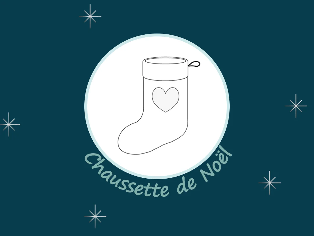 Couverture du patron PDF gratuit de la chaussette de Noël à télécharger sur la boutique