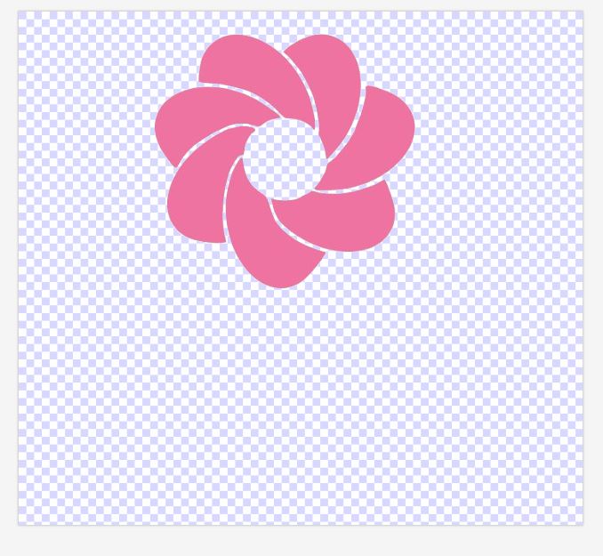 Cricut Design Space – calque des pétales en rose (coupe en flex rouge), troisième calque