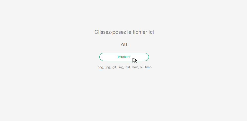 Cricut Design Space – cliquer sur Parcourir pour sélectionner le fichier vectoriel sur l’ordinateur