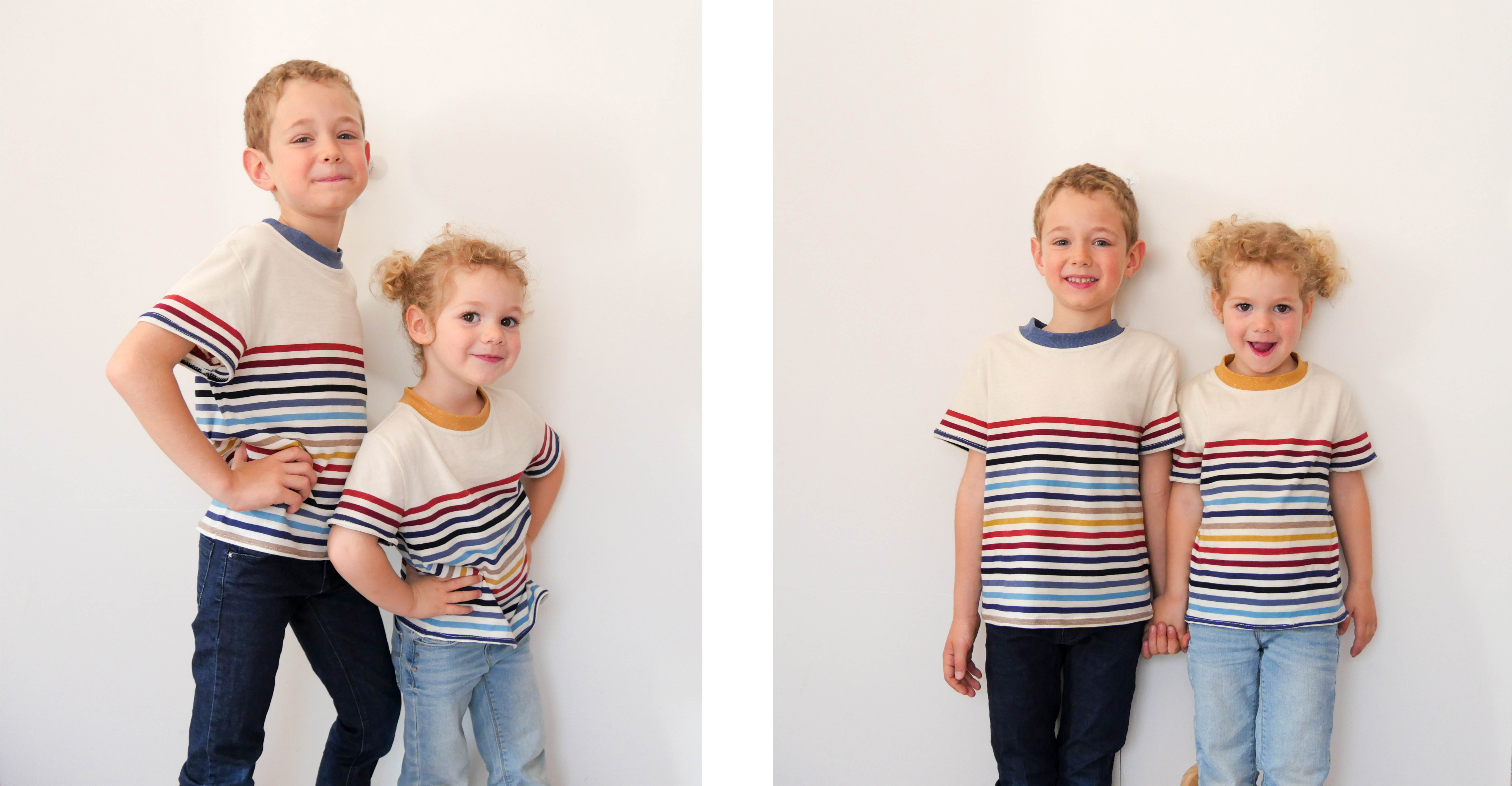 Version testeuse Sandrine @advienne_que_coudra – T-shirts Luminous marinière matchy-matchy frère-sœur