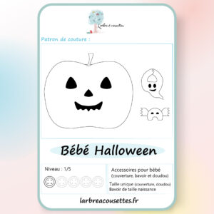 Patron de couture Bébé Halloween - couverture citrouille pour bébé